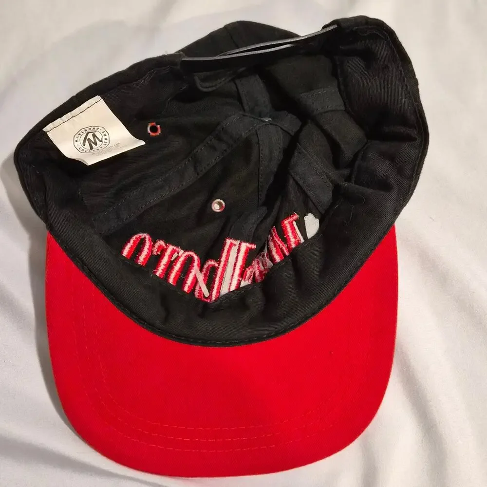 Vintage Marlboro Country Store Snapback Hat Two Tone Black Red Embroidery‎